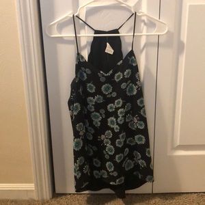 Express sleeveless floral black tank - XS